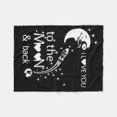 Couverture Polaire Je t'aime à la lune et au retour (Devant (Horizontal))
