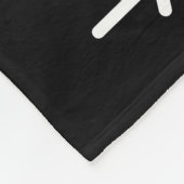 Couverture Polaire Je T'Aime Blanche En Toison Noire (Coin)