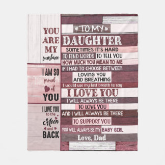 Couverture Polaire Je t'aime - Cadeau pour fille