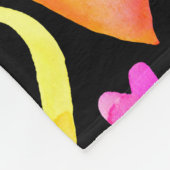 Couverture Polaire Je t'aime. Coeur d'illustration aquarelle. Valenti (Coin)