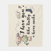 Couverture Polaire Je t'aime comme Dobby aime les chaussettes (Devant)