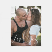 Couverture Polaire Je t'aime, couple d'amour (Devant)