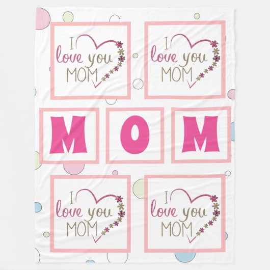 Couverture Polaire Je t'aime maman (Devant)