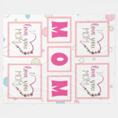 Couverture Polaire Je t'aime maman (Devant (Horizontal))