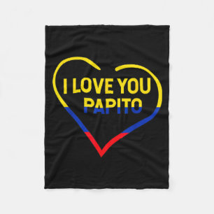Couverture Polaire Je t'aime Papito Drapeau Colombie Joyeuse Saint-Va