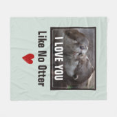 Couverture Polaire Je T'Aime Pas D'Otter Mignonne Photo (Devant (Horizontal))