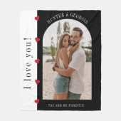 Couverture Polaire Je t'aime ! photo moderne design romantique (Devant)