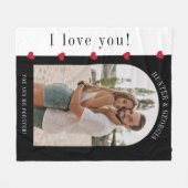 Couverture Polaire Je t'aime ! photo moderne design romantique (Devant (Horizontal))