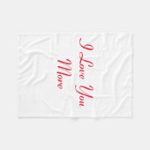 Couverture Polaire Je t'aime plus (Devant (Horizontal))