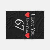 Couverture Polaire Je t'aime plus que 67 Meme Saint-Valentin 6 7 Homm (Devant (Horizontal))
