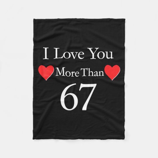 Couverture Polaire Je t'aime plus que 67 Meme Saint-Valentin 6 7 Homm (Devant)