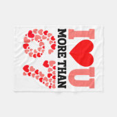 Couverture Polaire Je t'aime plus que 67 Saint-Valentin 6 7 Meme H (Devant (Horizontal))
