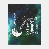 Couverture Polaire Je T'Aime Sur La Lune Et De Retour (Devant)