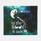 Couverture Polaire Je T'Aime Sur La Lune Et De Retour (Devant (Horizontal))