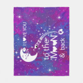 Couverture Polaire Je T'Aime Sur La Lune Et De Retour (Devant)