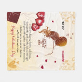 Couverture Polaire Je T'Aime Toujours Et Toujours, Heureuse Sainte-Va (Devant (Horizontal))