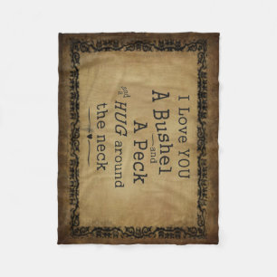 Couverture Polaire "Je t'aime un boisseau et un picotin" tondent la