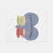 Couverture Polaire Je t'aime un latte ! (Devant (Horizontal))