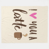 Couverture Polaire Je t'aime un Latte (Devant (Horizontal))