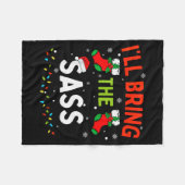 Couverture Polaire Je vais apporter la famille S drôle appariement de (Devant (Horizontal))