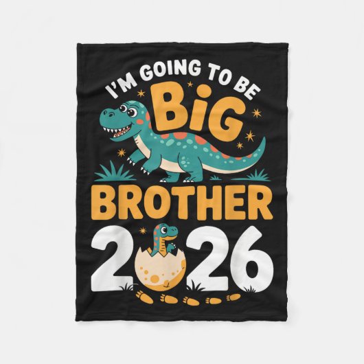 Couverture Polaire Je vais être Big Brother 2026 - Grossesse Dino (Devant)