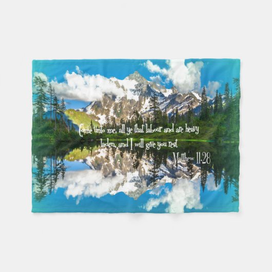 Couverture Polaire Je vais vous donner le repos Bible Verse (Devant (Horizontal))