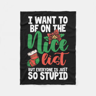 Couverture Polaire Je Veux Être Sur La Liste De Nice, Mais Tout Le Mo
