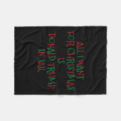 Couverture Polaire Je Veux Pour Noël, Donald Trump Est En Prison (Devant (Horizontal))