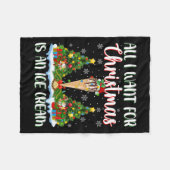 Couverture Polaire Je Veux Pour Noël Est Une Crème De Glace Xmas Arbr (Devant (Horizontal))