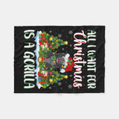 Couverture Polaire Je Veux Pour Noël Est Une Gorille Lumière Arbre De (Devant (Horizontal))