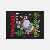 Couverture Polaire Je Veux Un Hippopotame Pour Noël Hippo Candy Sa (Devant (Horizontal))