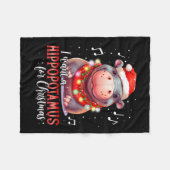 Couverture Polaire Je Veux Un Hippopotame Pour Noël Hippo De Noël Pou (Devant (Horizontal))