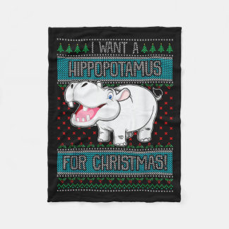 Couverture Polaire Je Veux Un Hiptamus Pour Noël Cadeau De Hanches