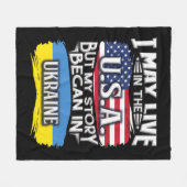 Couverture Polaire Je Vis Peut-Être Aux États-Unis Mais Mon Histoire (Devant (Horizontal))