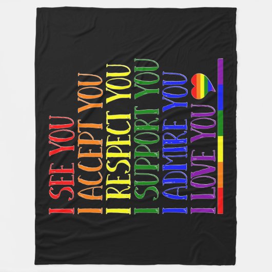 Couverture Polaire Je Vois, Accepter, Respecter, Soutenir, Admirer, V (Devant)