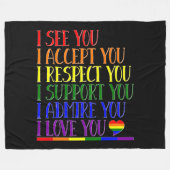 Couverture Polaire Je Vois, Accepter, Respecter, Soutenir, Admirer, V (Devant (Horizontal))