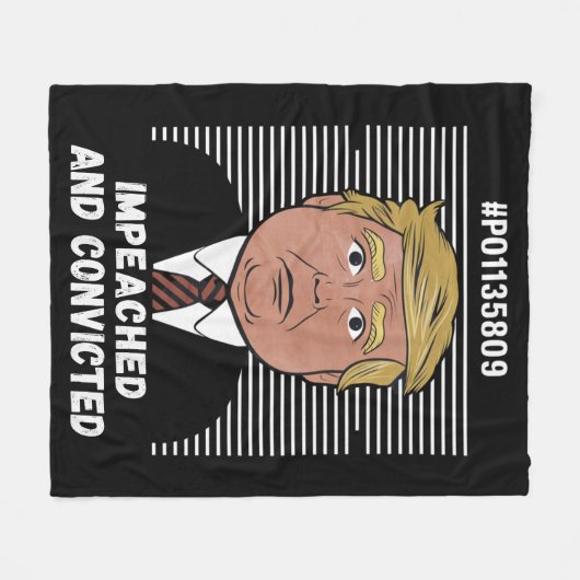 Couverture Polaire Je vote pour le condamné Felon Pro Trump 2024 (Devant (Horizontal))