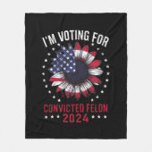 Couverture Polaire Je vote pour le condamné Felon Pro Trump 2024 (Devant)