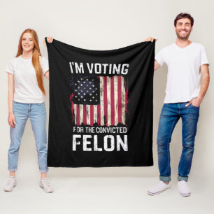 Couverture Polaire Je Vote Pour Le Condamné Féon Pro Trump 2024