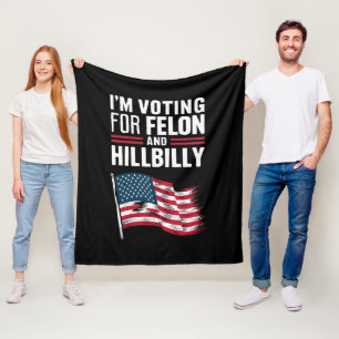 Couverture Polaire Je vote pour le criminel et le Hillbilly 2024 Pro