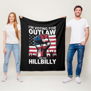 Couverture Polaire Je Vote Pour L'Outlaw Et Le Hillbilly 2024 U