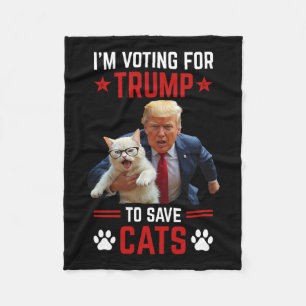 Couverture Polaire Je vote pour Trump pour sauver les chats Trump 202