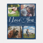 Couverture Polaire Je vous aime Collage photo Anniversaire Saint Vale (Devant)