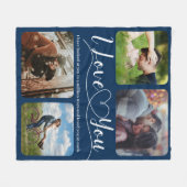 Couverture Polaire Je vous aime Collage photo Anniversaire Saint Vale (Devant (Horizontal))