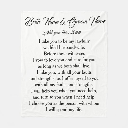 Couverture Polaire Je Vous Choisis. (Devant)