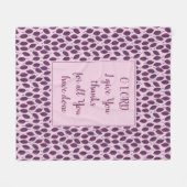 Couverture Polaire JE VOUS REMERCIE, SEIGNEUR. | Feuilles violets | A (Devant (Horizontal))