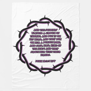 Couverture Polaire Jean 19:2-3 KJV Bible Verse Écriture