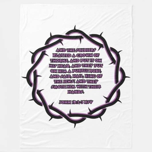 Couverture Polaire Jean 19:2-3 KJV Bible Verse Écriture (Devant)