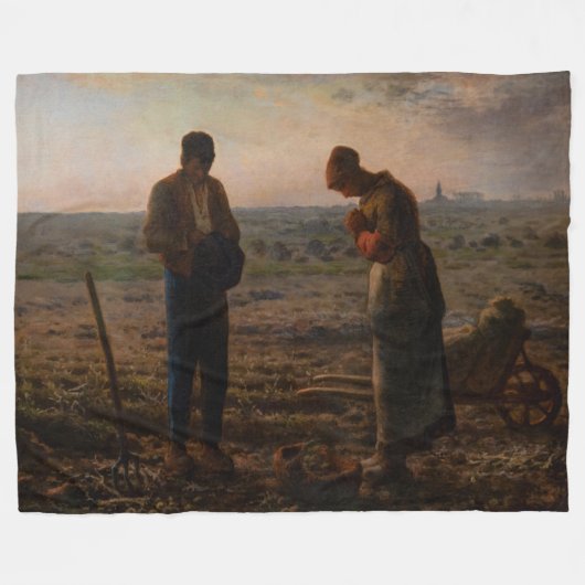 Couverture Polaire Jean-François Millet - L'Angelus (Devant (Horizontal))