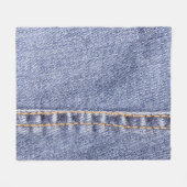 Couverture Polaire Jeans bleus : texture cousue détaillée. (Devant (Horizontal))